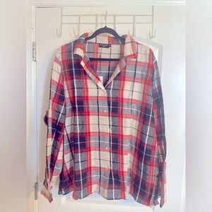 PrettyLittleThing PJ Shirt - Navy/Red Plaid
